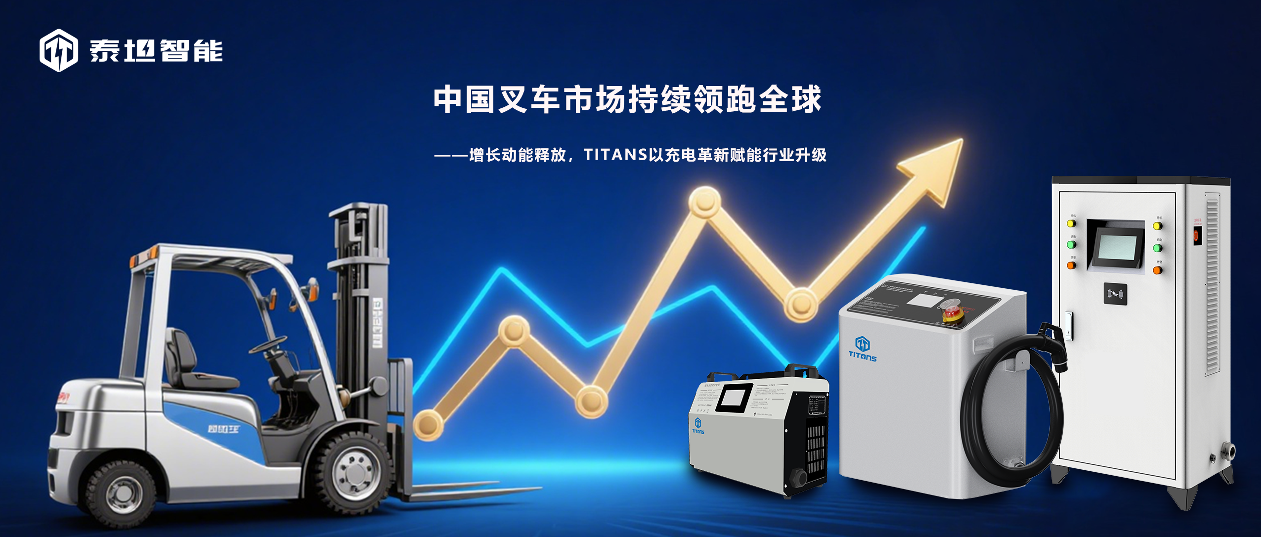 泰坦智能 | 中國叉車市場持續(xù)領(lǐng)跑全球：增長動能釋放，TITANS以充電革新賦能行業(yè)升級