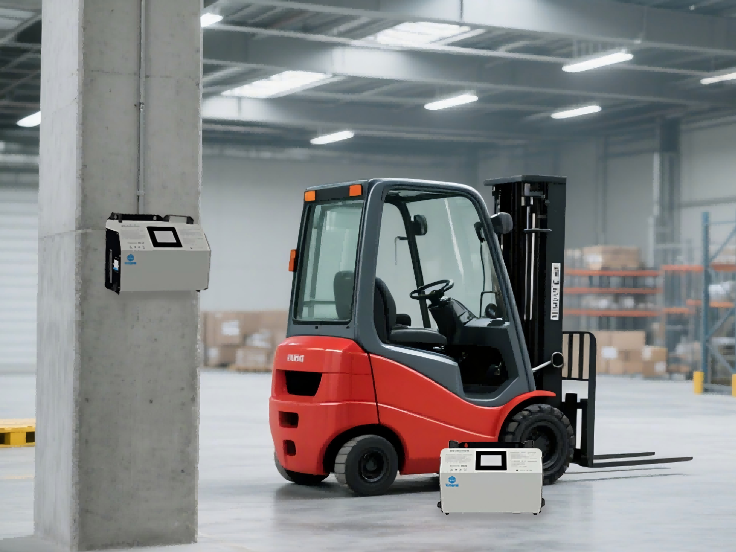 叉車可壁掛可落地場景（可替換）