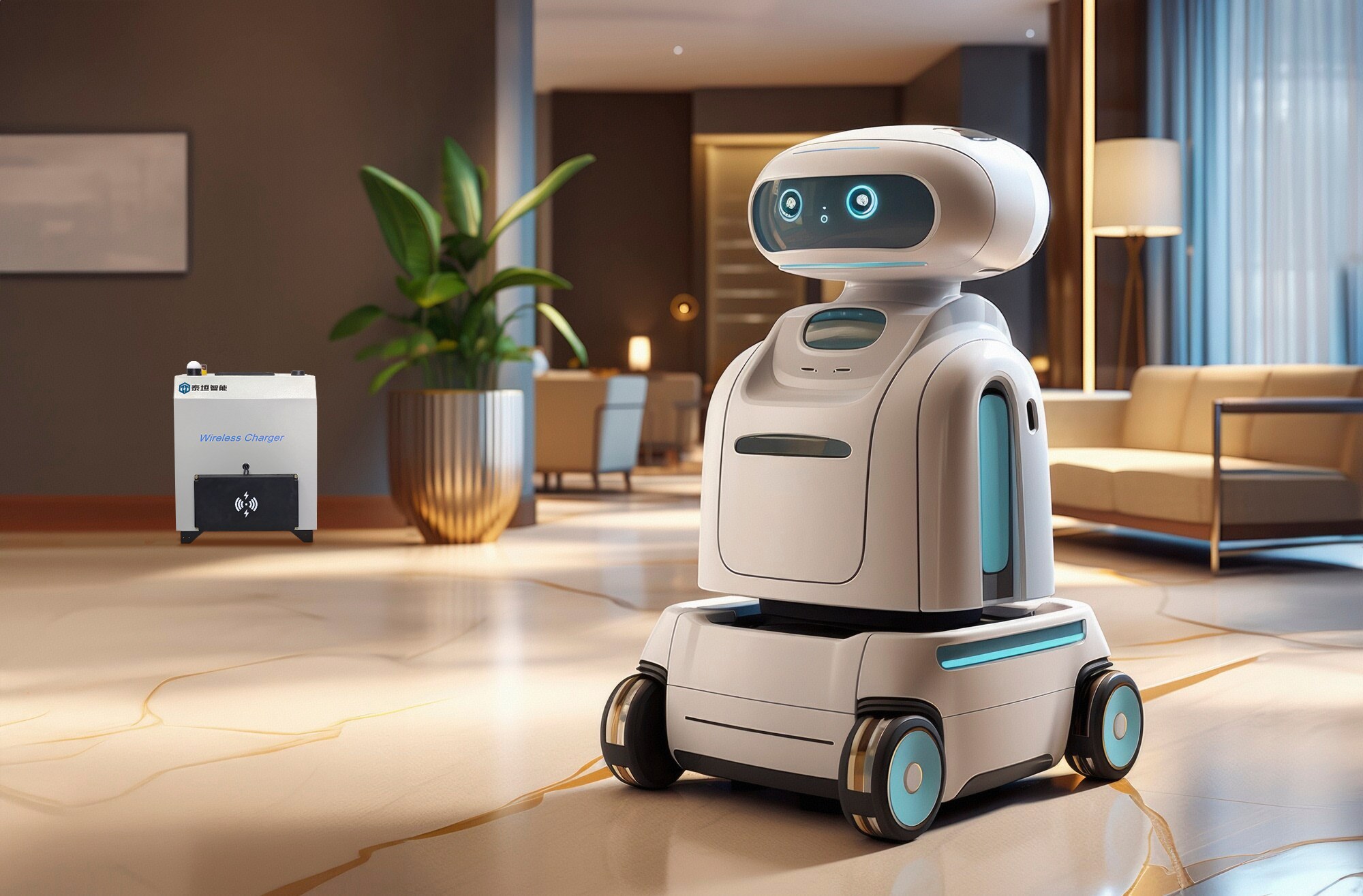 無線充電機(jī)場(chǎng)景